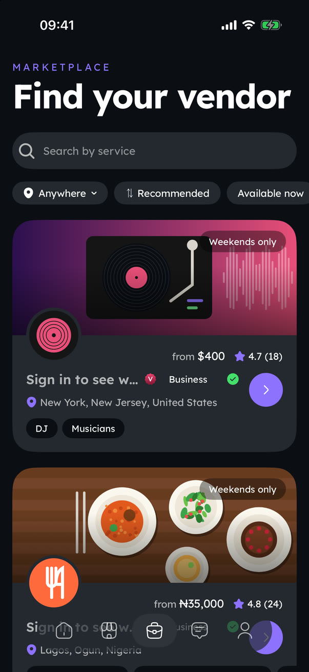 The Flagella vendor marketplace